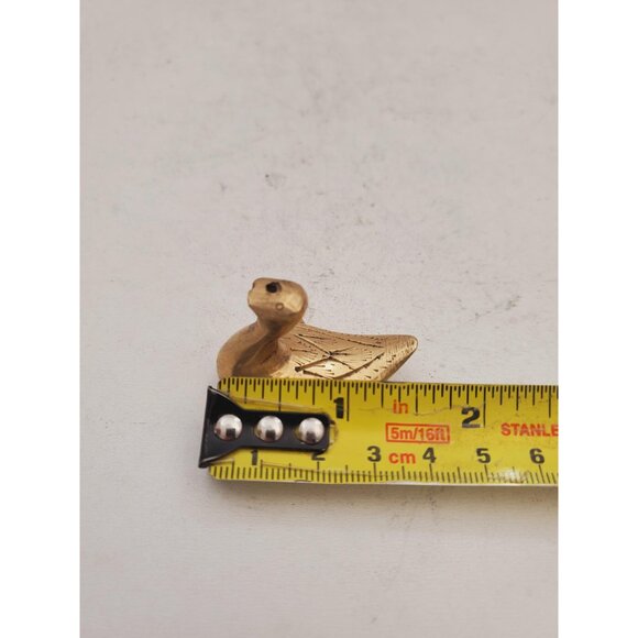 Vintage Brass Duck, Mid Century Home Decor, Woodland Creature, Brass Figurine, - Picture 8 of 10